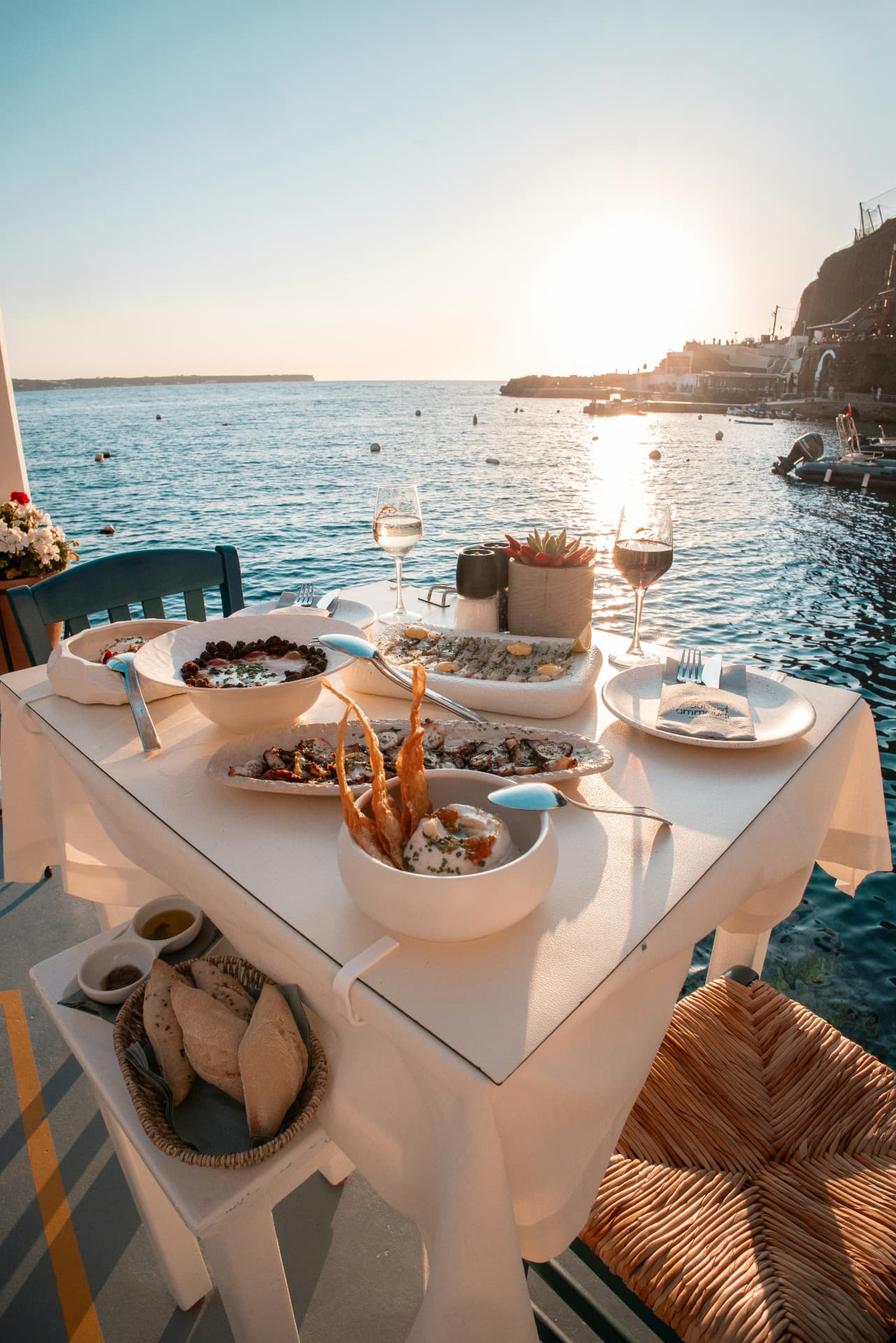 Sunset suppers by the sea