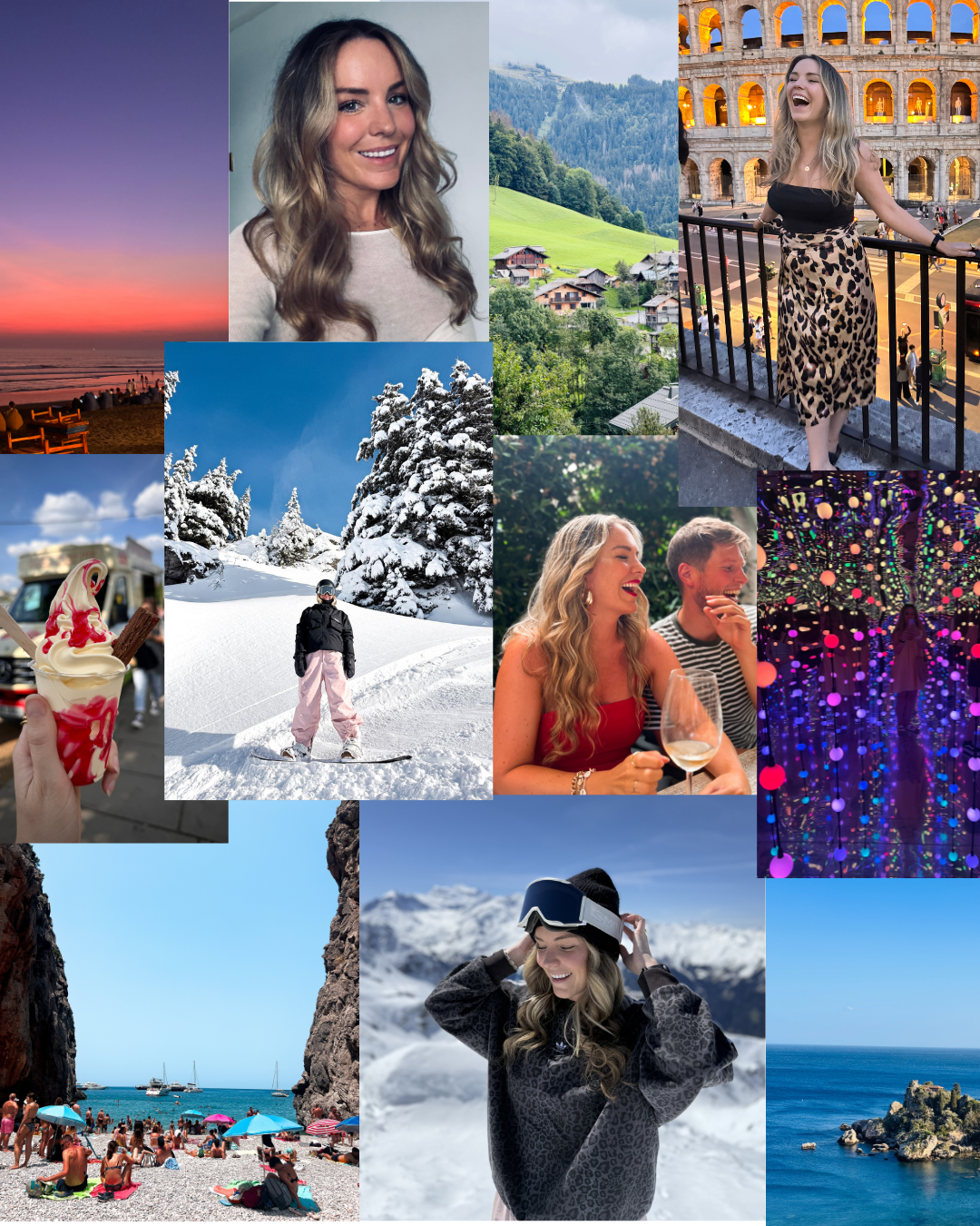 A collage of moments from Ewa's life
