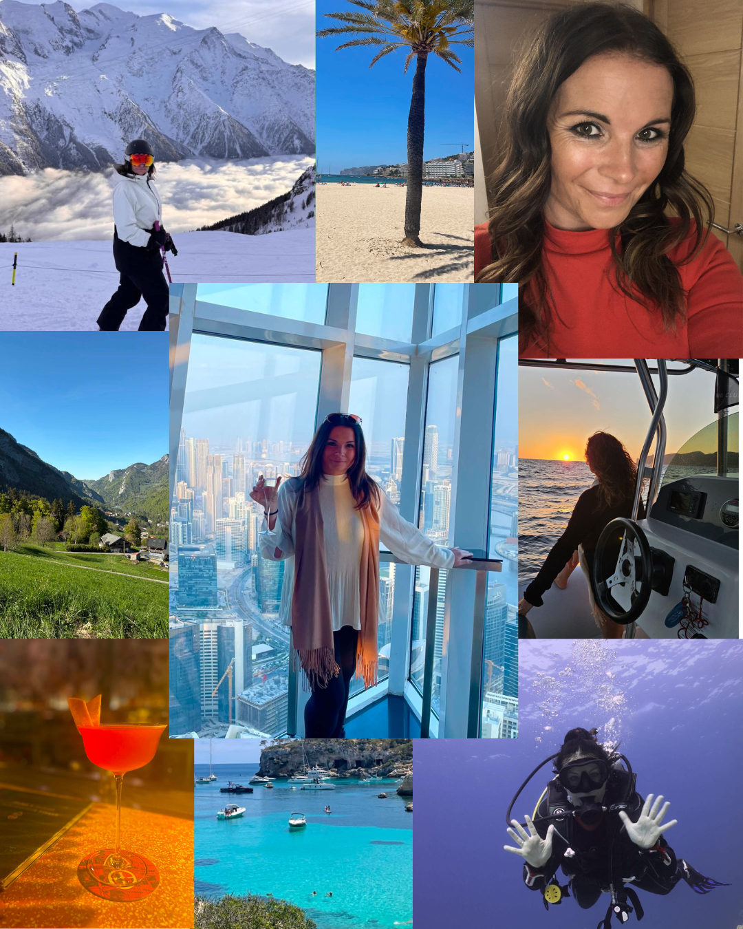 A collage of moments from Heidi's life