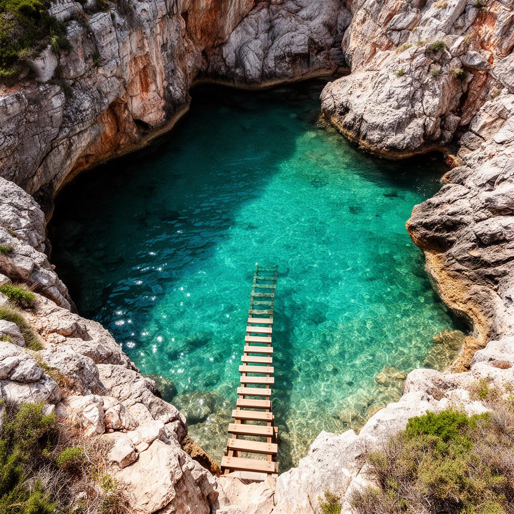 Swimming in a hidden Mediterranean cove
